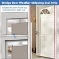 thumbnail image 5 of Wedge-Shape Window Weather Stripping Door Frame Seal Strip 2Pcsx196" Brown,Upgrade Black ,Soundproofing,Draft Stopper,Winter Insulation,Noise Blocker, Gap Filler for Exterior Front Door Side, 5 of 7