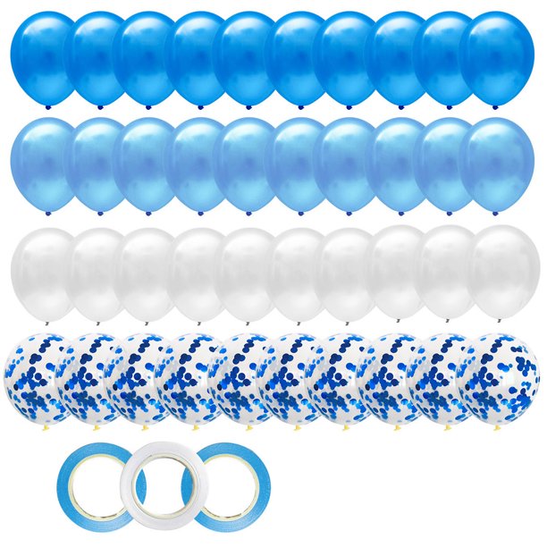 40 Uds. Globos De Confeti De 12 Pulgadas, Kit De Globos De Látex No Tóxicos De Helio De Aire Con Cintas De Globos Para Decoraciones De Cumpleaños Y Bodas Muyoka Hogar