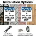 thumbnail image 3 of (2 Pack) Employee And Delivery Entrance Only OSHA Notice Sign 10 Inch X 14 Inch Indoor / Outdoor Rust-Free Aluminum Metal Signs for Workplace, Workshop, and Construction Site, Made in, 3 of 8