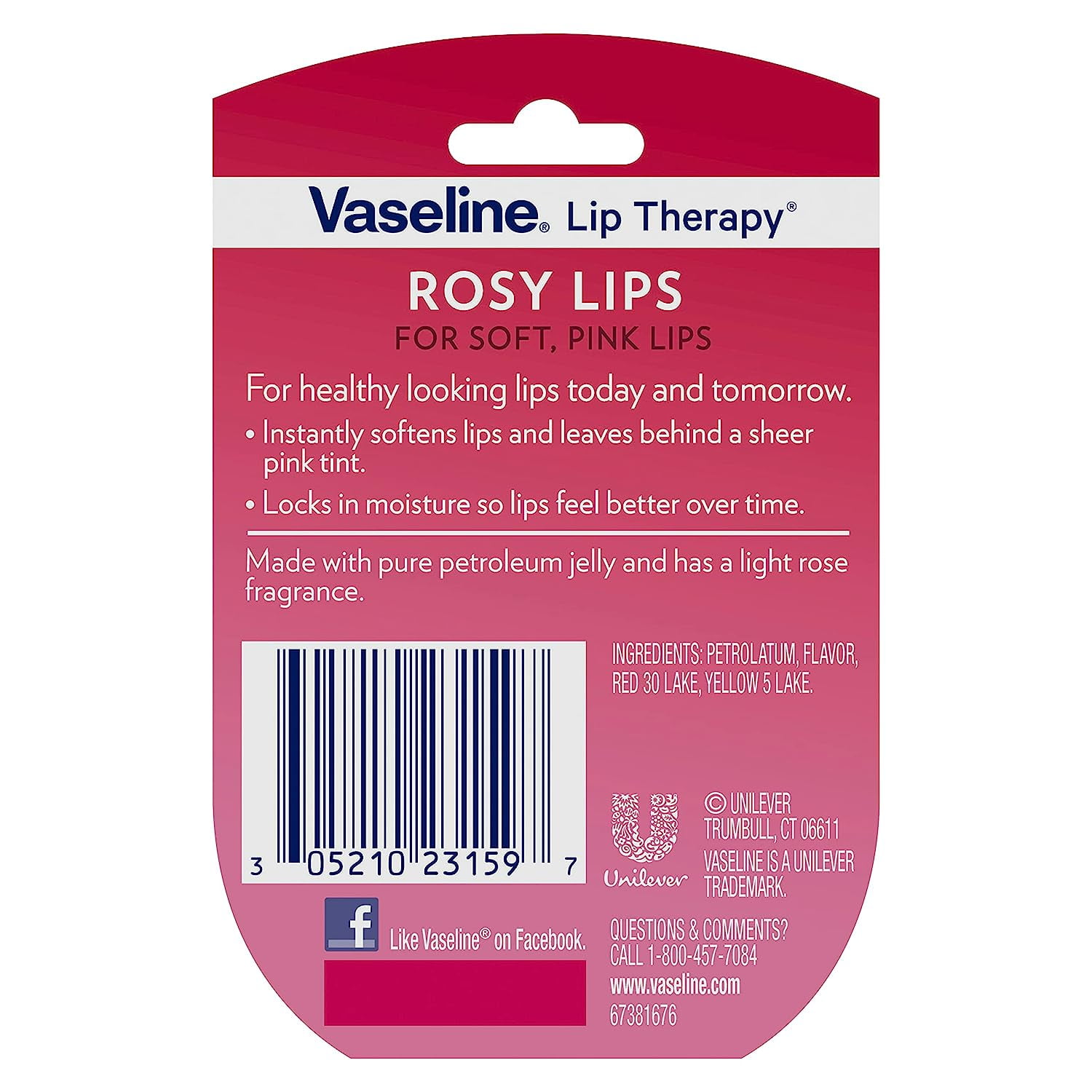 Vaseline Lip Therapy Rosy Lips 6-Pack – Mini Lip Balms for Soft, Deliciously Kissable Lips, Premium Gift Set, 0.25 Oz Ea