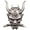 Silver, variant on Japanese Oni Samurai Sticker for Car Motorcycle Decoration Sticker ,