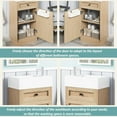 thumbnail image 6 of 18.5-inch Rustic Bathroom Vanity with Reversible Resin Sink, Soft-Close Doors & Adjustable Shelf, Space-Saving MDF Cabinet, Wood Grain Finish for Small Bathrooms, Apartments, 6 of 10