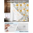 thumbnail image 5 of No Hook Shower Curtain with Snap-in Liner, Spring Daisy Waterproof Fabric Bathroom Curtains, Country Watercolor Yellow White Floral Leaf Bath Curtains & Mesh Top Window Stall 48"x72", 5 of 9
