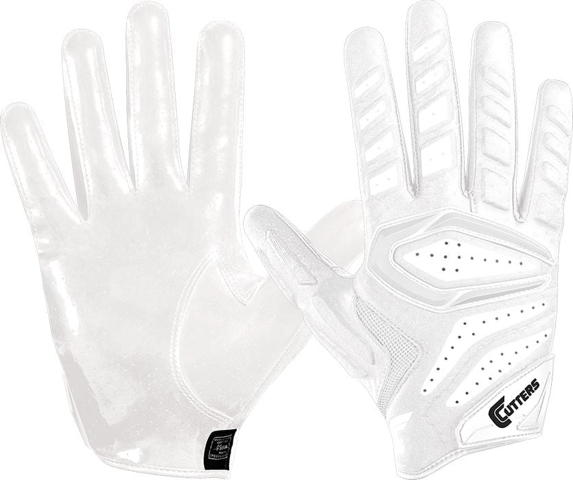 white cutters football gloves