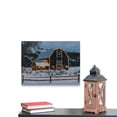 thumbnail image 4 of Northlight LED Fiber Optic Snowy Red Barn Christmas Canvas Wall Art 15.75" x 12", 4 of 4