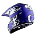 thumbnail image 4 of Casco WOW para niños de motocross BMX MX ATV Star, color azul mate, 4 of 6