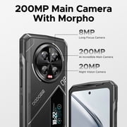 DOOGEE V40 PRO Rugged Smartphone 5G, 4nm Dimensity 7300, 36GB+512GB Mobile Phones,200MP+20MP Night Version, 6.78FHD+120HZ & 1.47 Back Display Android Rugged Phone,3 Card Slots/5G Dual SIM/WiFi 6