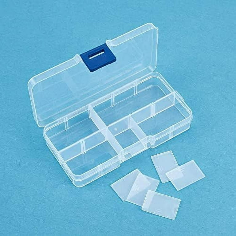 5Pack 10Grids Bead Organizer Plastic Storage Box Case Mini Tackle Box  Container Jewelry Organizer with Movable Dividers for Small Stone Jewelry  Sewing Fishing 2.6x5x0.8 Inch 