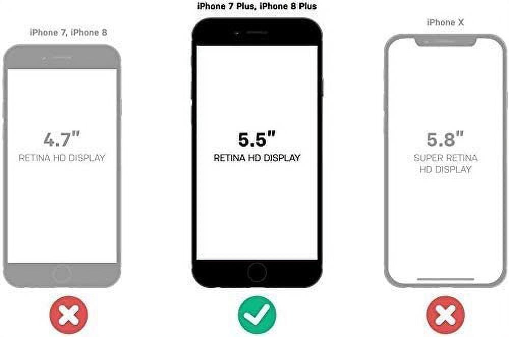 OtterBox Symmetry Series Case for iPhone 8 Plus & iPhone 7 Plus ONLY Non-Retail Packaging - Black