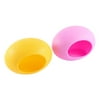 Unique Bargains 2 Pcs Plastic Egg Nest Shaped Washable Portable Hamster House Yellow Pink