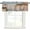 Brown, variant on Blue Brown Vintage Rod Pocket Curtain Valance, Retro Farmhouse Elegant Pastoral Farmhouse Window Valance for Living Room, Bedroom, Kitchen 42"W x 12"L