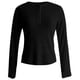 thumbnail image 5 of MHFRRA Camiseta de Manga Larga con Botones para Mujer, Blusa Holgada Informal, Estilo Sexy, Estilo Urbano Negro, 5 of 5