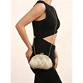 thumbnail image 3 of Women's Textured Shell Clutch Bag Elegant Evening Purse for Wedding Party, 3 of 8