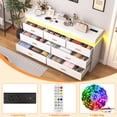 thumbnail image 6 of ANPOO 7 Drawer Dresser with Charging Station and LED Lights, Modern Wood Dresser with Wide Drawers and Metal Handles for Bedroom, Living Room, 6 of 6