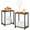 Amber Pine, variant on SIMPLISTIC Side Table Set of 2, 2-Tier End Table, Nightstand, Night Stand, Bedside Table, Easy Assembly, for Living Room, Bedroom, Espresso