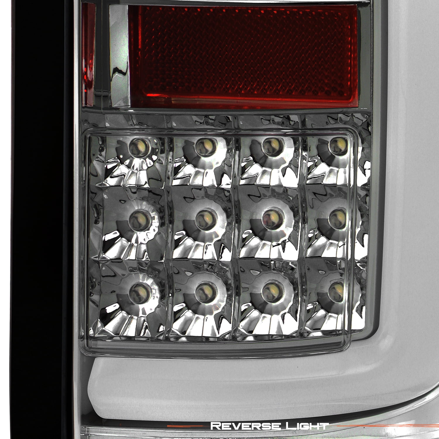 AKKON - Fits 2014-2018 GMC Sierra 1500 15-19 2500HD / 3500HD Full LED [C-Tube] Chrome Tail Lights Brake Lamps Pair Left + Right