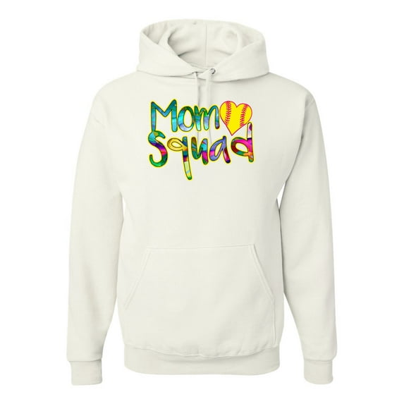 Wild Bobby, Colorful Tennis Mom Squad, Sports, Unisex Graphic Hoodie Sweatshirt, White, X-Large