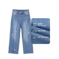 thumbnail image 6 of DOKOTOO Jeans for Women Stretchy Straight Leg Distressed Washed Comfort Fit Trendy Frayed Raw Hem Ankle Pants (Plus Size Available), 6 of 8