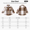 thumbnail image 2 of Usaibhir Toddler Baby Boy Girl Shirt Flanne Jacket Plaid Long Sleeve Button Down Shirt Kids Fall Winter Shacket Kids Coat, 2 of 12