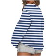 thumbnail image 3 of TIMIFIS Chandail Rayé pour Femmes Manches Longues Décontracté Automne Hiver Mode Col Rond, 3 of 4