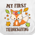 thumbnail image 4 of Inktastic My First Thanksgiving with Fall Fox and Leaves Boys or Girls Baby Bib, 4 of 4