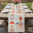 thumbnail image 5 of Abstract Terracotta Sun Curve Art Table Runner 70 Inches Long,Kitchen Dining Tablerunners Boho Minimalist Art Linen Table Runners Dresser Scarves for Home Dinner Wedding Holiday Party Decor, 5 of 9