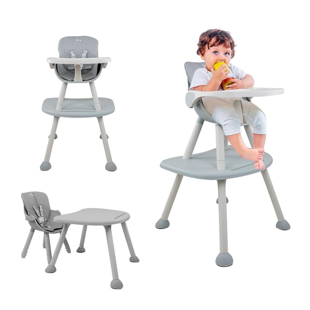 Silla de Comer para Bebé 2 en 1 | Periquera Convertible en Silla Alta para Comer y Set de Silla + Mesa | Bebés en etapa de desarollo de 1 a 3 años para alimentaci&
