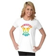 thumbnail image 3 of Pawsitive Vibes Happy Rainbow Dog Womens Slim Fit Graphic Tee Brisco Brands S, 3 of 5