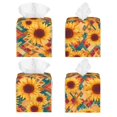 thumbnail image 2 of Balery Diamond Bohemian Sunflower Porta Pañuelos de Cuero con Estampado – Funda Moderna Cuadrada para Caja de Pañuelos, Dispensador 5x5x5'', 2 of 7
