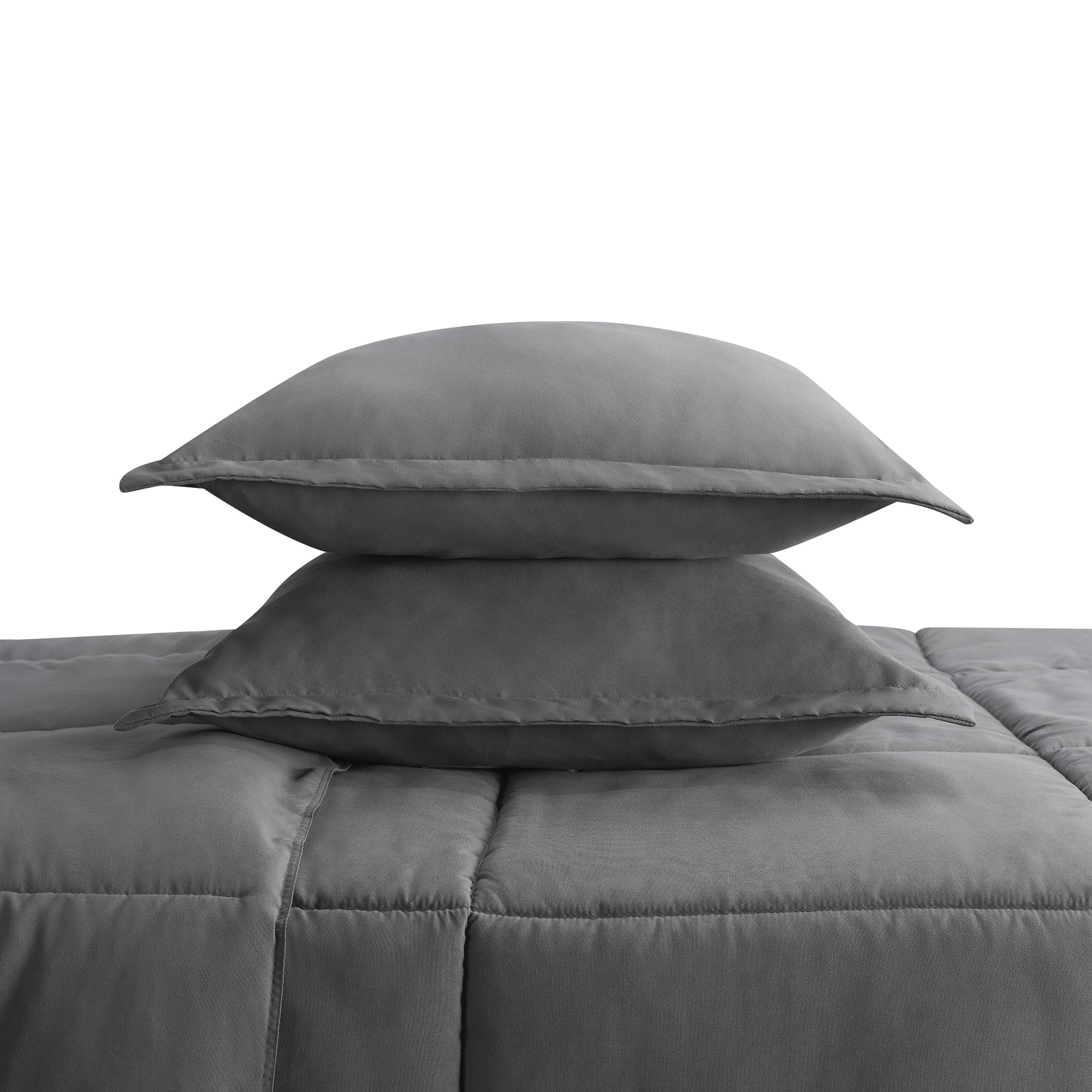 Serta Simply 2-Piece Clean Antimicrobial Gray Comforter Set, Twin XL