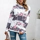 thumbnail image 3 of Sudadera Manga Larga, Sudadera Con Capucha Para Mujer Bolsillos Grandes Forro Polar Cómodo Rayas Coloridas Con Capucha Cordón Para Ir De Compras ANGGREK  IA1711, 3 of 6