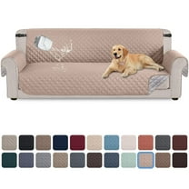 Sanmadrola 100% Waterproof Sofa Cover Anti Slip Couch Cover Machine Washable Slipcover Leakproof Furniture Protector for Dogs Kids Pets, Light Brown, Sofa
