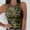 Green, variant on Sakmal Ladies Tops Under $10 Green Sleeveless Camouflage Crew Neck Polos Camisole Tank Tops Plus Size Ladies Shirts