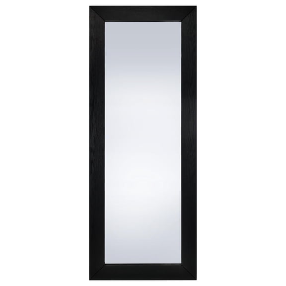 Cadence Tempered Glass Full Length Standing Mirror Black Oak