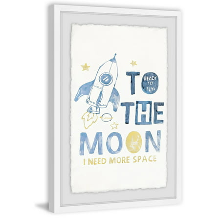 Marmont Hill Inc. 'Ready to Fly to the Moon and Space' Framed Painting Print -