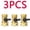 Gold-3pcs, variant on US Standard Solid Brass Garden Hose Connector - Heavy Duty Hose Fitting with On/Off Switch, Leak-Proof Water Hose Adapter for Garden Lawn Watering & Outdoor Irrigation Use, 2in, Gold