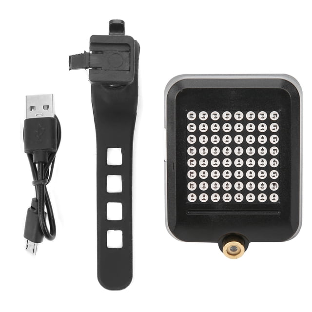 Luz trasera de freno de bicicleta oso de fresa recargada por USB proyección de la señal de giro luz de advertencia de ciclismo
