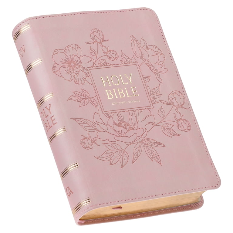 Personalized KJV Bible With Custom Text - Pink Faux Leather Comfort Print Edition