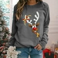 thumbnail image 3 of Women's Sweatshirts Elk Christmas Sweatshirt Long Sleeve Casual Pullover Tunic Tops, 3 of 4
