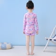 thumbnail image 5 of Tiijoy Girls UPF50+ One-Piece Swimsuit with Long Sleeve Rash Guard Swim Cap, Sizes 2-12, 5 of 5
