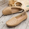 thumbnail image 6 of Women's Slip On Flat Wide Width Loafers Comfortable Low Top Flat Tennis Shoes Breathable Non Slip Work Shoes Brown Size 7.5, 6 of 7
