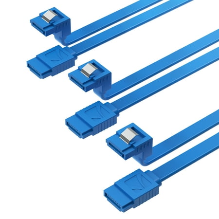 UPC: 0840025250635 | SABRENT SATA III (6 Gbit/s) Right Angle Data Cable with Locking Latch for HDD / SSD / CD and DVD Drives (3 Pack – 20-Inch) in Blue (CB-SRB3)
