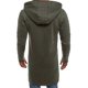 thumbnail image 3 of Men Zipper Hooded Long Jacket Hoodie, 3 of 3
