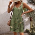 thumbnail image 2 of ibuvkizy Summer Dresses for Women Plus Size Summer Dresses,Women's Casual With Pockets Summer Floral Print Dress V-Neck Mini Dresses,Holiday Party Beach Dress,Gifts for Women, 2 of 6