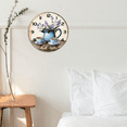 thumbnail image 6 of Kurmntregon Lavender Tea Cup Wall Clock Coffee Desk Kitchen Decor Decorative Battery Operated Clocks For Living Room Bedroom Bathroom Farmhouse Shop Hotel Round 10", 6 of 7