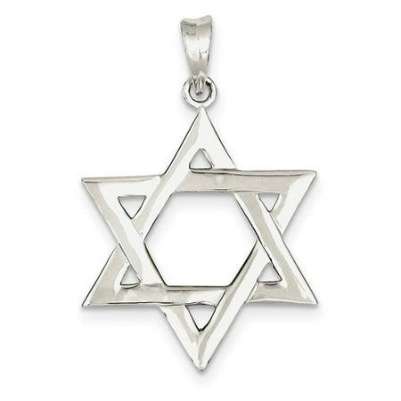 Sterling Silver Polished Star of David Pendant
