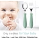 thumbnail image 3 of Juego de tenedor y cuchara para niños pequeños, juego de cubiertos de acero inoxidable para bebés con estuche de viaje apto para lavavajillas para niños, cubiertos para niños que destetan y aprenden a Namotu DLM787, 3 of 6