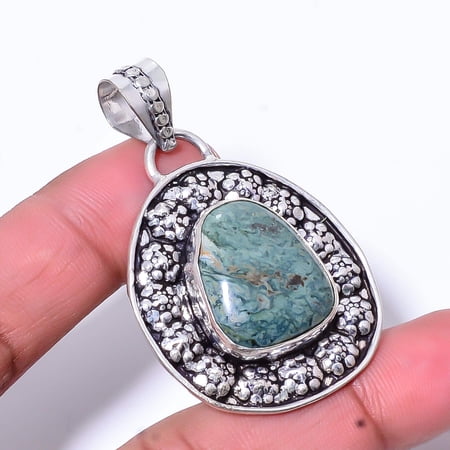 Star Galaxy Jasper - India Handmade 925 Sterling Silver Pendant 2.03" P219