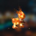 thumbnail image 1 of Cadena de luces LED para decoración navideña, colgante luminoso de Papá Noel, muñeco de nieve, cervatillo, árbol de Navidad * 1 ¡Liquidación!, 1 of 7