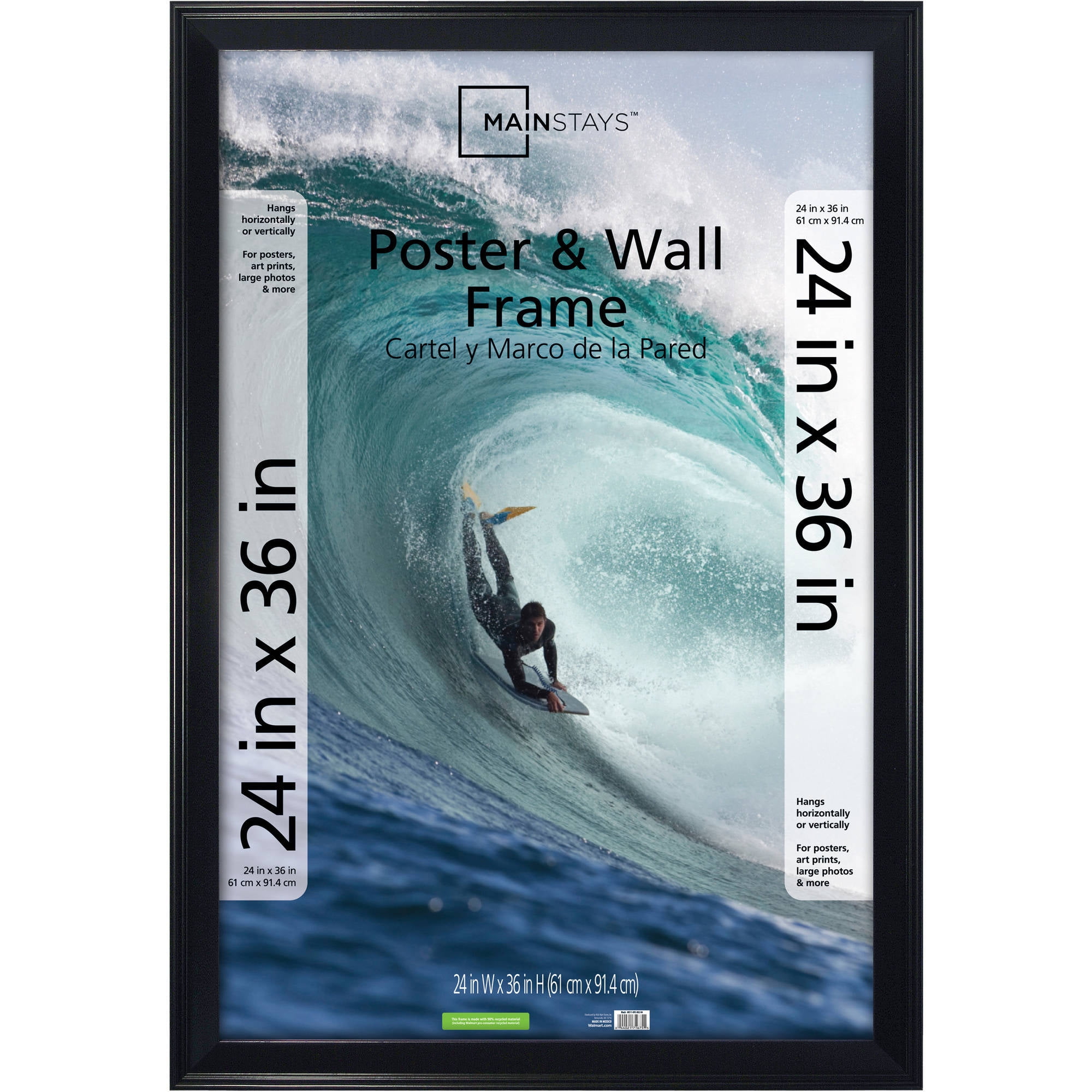 Mainstays 24x36 Casual Poster and Picture Frame Black 